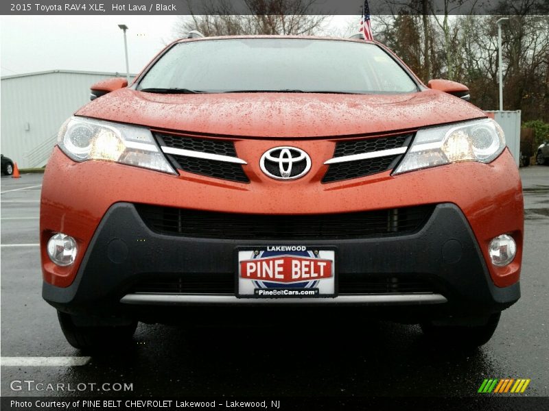 Hot Lava / Black 2015 Toyota RAV4 XLE