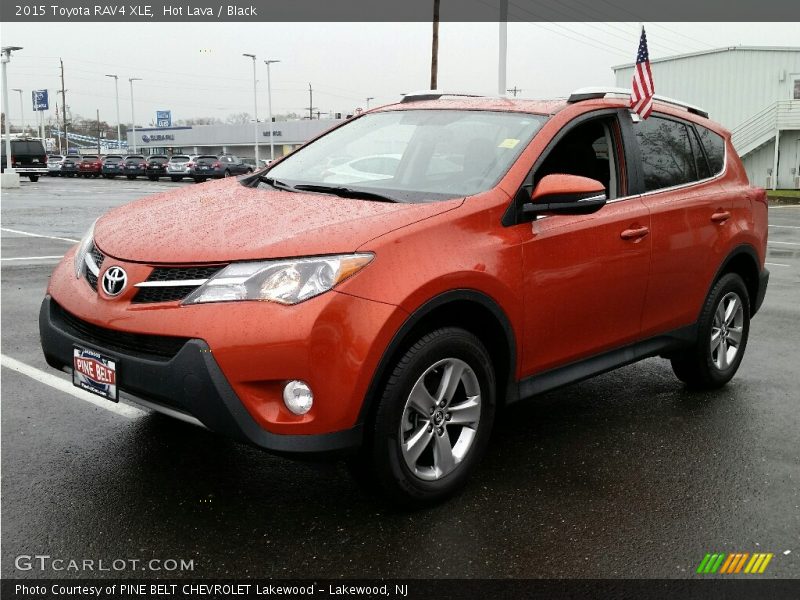 Hot Lava / Black 2015 Toyota RAV4 XLE