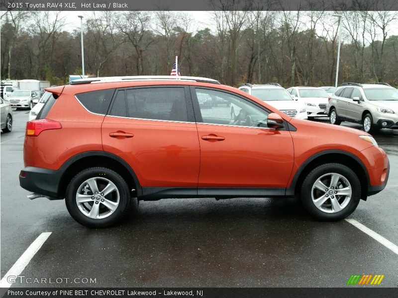Hot Lava / Black 2015 Toyota RAV4 XLE