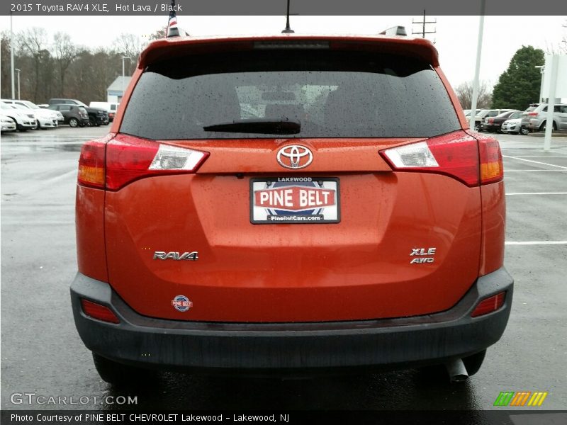 Hot Lava / Black 2015 Toyota RAV4 XLE