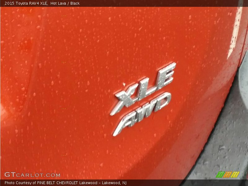 Hot Lava / Black 2015 Toyota RAV4 XLE