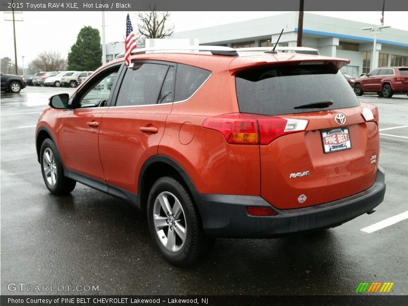Hot Lava / Black 2015 Toyota RAV4 XLE