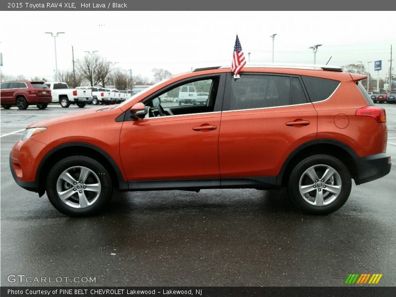 Hot Lava / Black 2015 Toyota RAV4 XLE