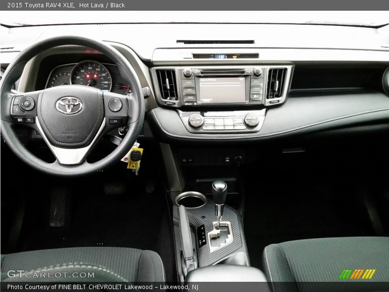 Hot Lava / Black 2015 Toyota RAV4 XLE