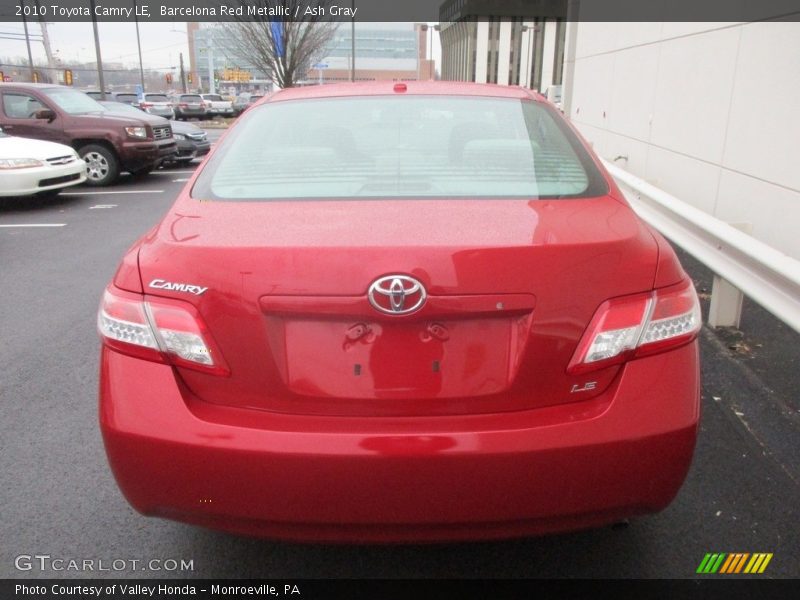 Barcelona Red Metallic / Ash Gray 2010 Toyota Camry LE