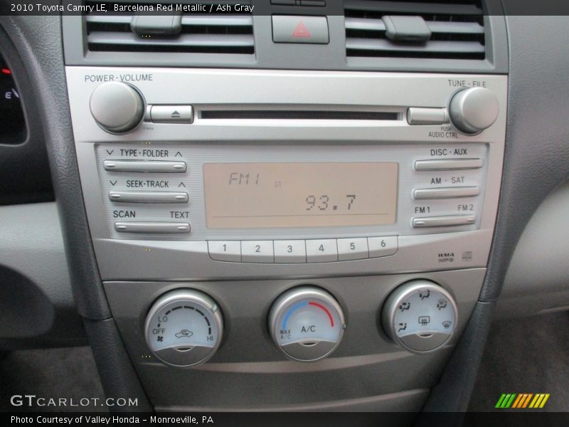 Barcelona Red Metallic / Ash Gray 2010 Toyota Camry LE