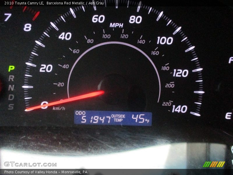 Barcelona Red Metallic / Ash Gray 2010 Toyota Camry LE