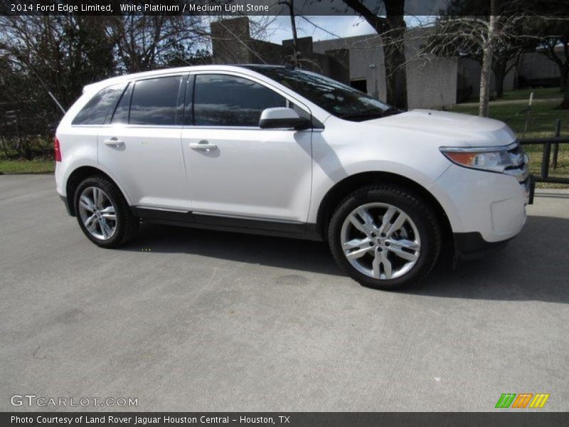 White Platinum / Medium Light Stone 2014 Ford Edge Limited