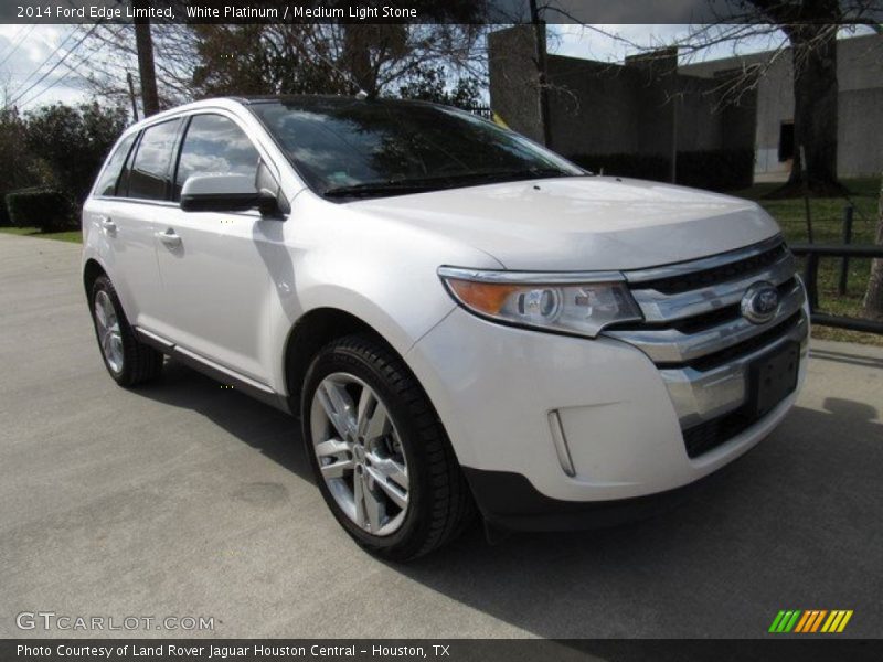 White Platinum / Medium Light Stone 2014 Ford Edge Limited