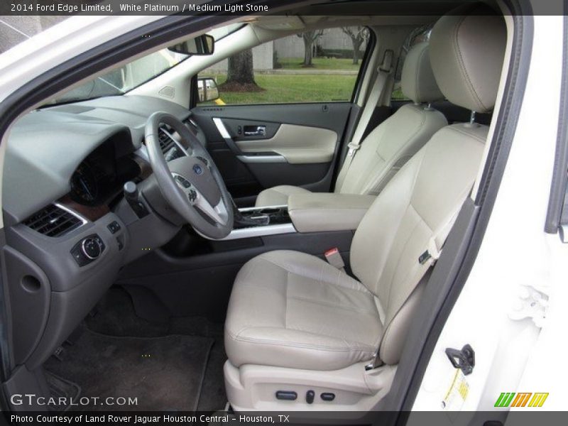 White Platinum / Medium Light Stone 2014 Ford Edge Limited