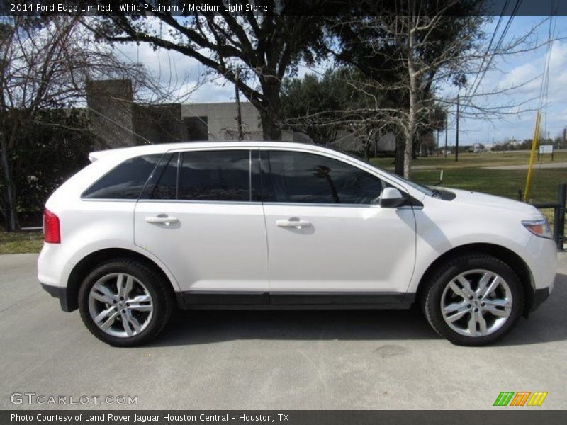 White Platinum / Medium Light Stone 2014 Ford Edge Limited