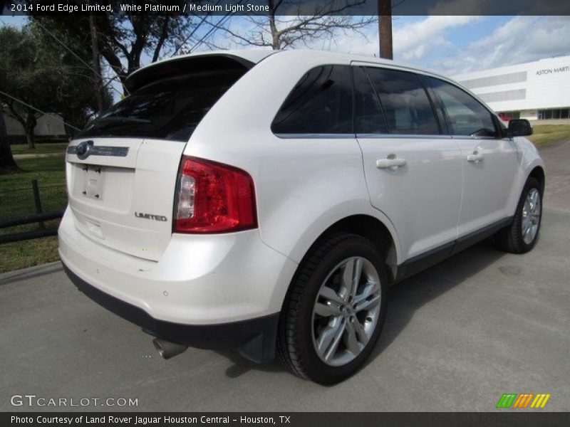 White Platinum / Medium Light Stone 2014 Ford Edge Limited