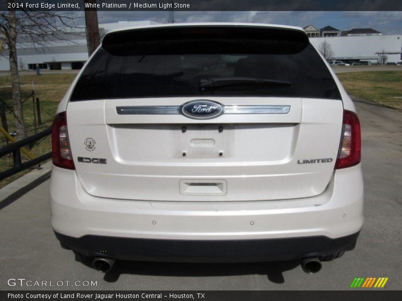 White Platinum / Medium Light Stone 2014 Ford Edge Limited