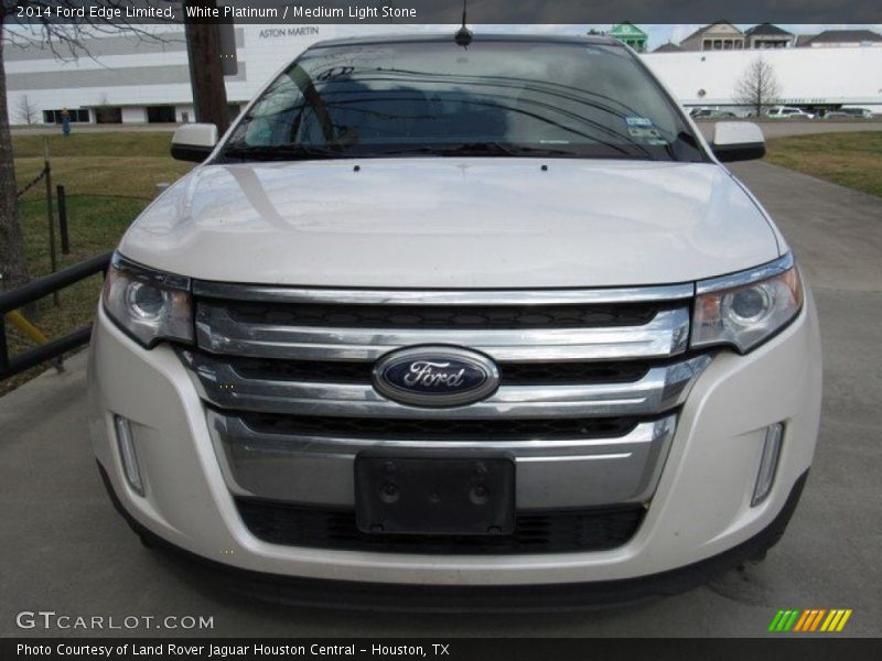White Platinum / Medium Light Stone 2014 Ford Edge Limited