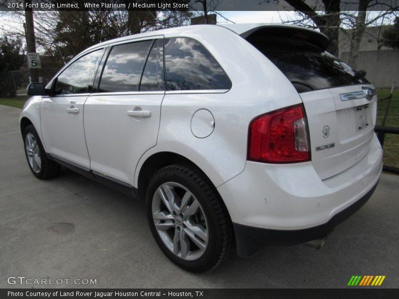White Platinum / Medium Light Stone 2014 Ford Edge Limited