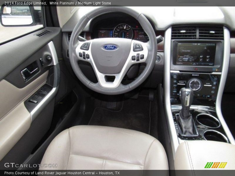 White Platinum / Medium Light Stone 2014 Ford Edge Limited