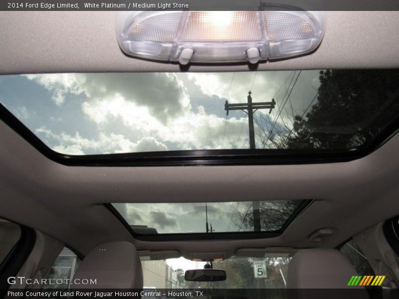 White Platinum / Medium Light Stone 2014 Ford Edge Limited