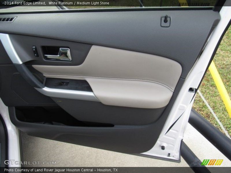 White Platinum / Medium Light Stone 2014 Ford Edge Limited