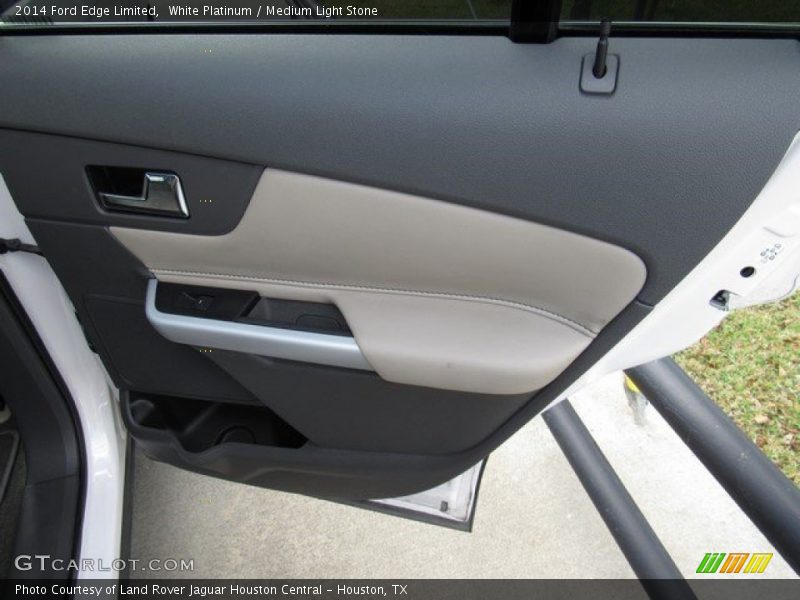 White Platinum / Medium Light Stone 2014 Ford Edge Limited