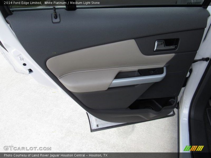 White Platinum / Medium Light Stone 2014 Ford Edge Limited