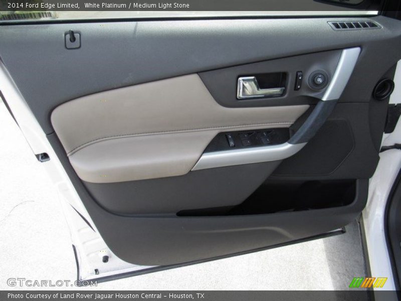 White Platinum / Medium Light Stone 2014 Ford Edge Limited