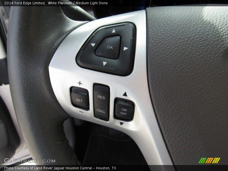 White Platinum / Medium Light Stone 2014 Ford Edge Limited
