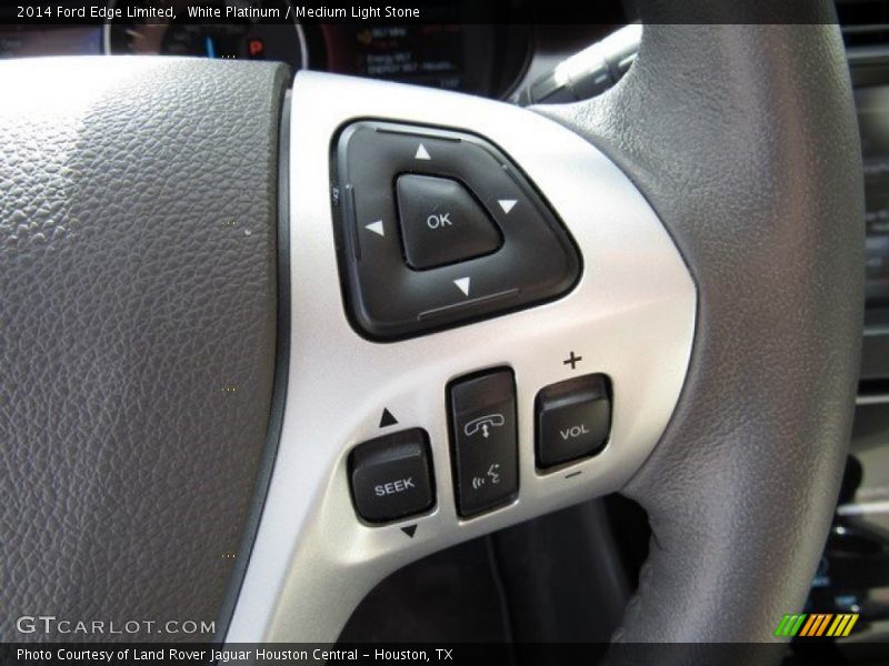White Platinum / Medium Light Stone 2014 Ford Edge Limited