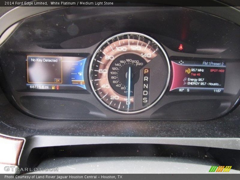 White Platinum / Medium Light Stone 2014 Ford Edge Limited