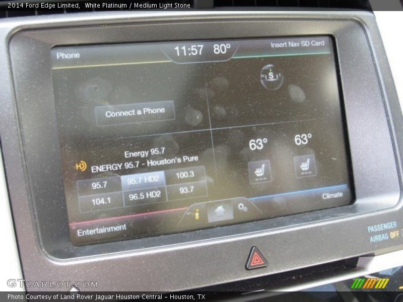 White Platinum / Medium Light Stone 2014 Ford Edge Limited