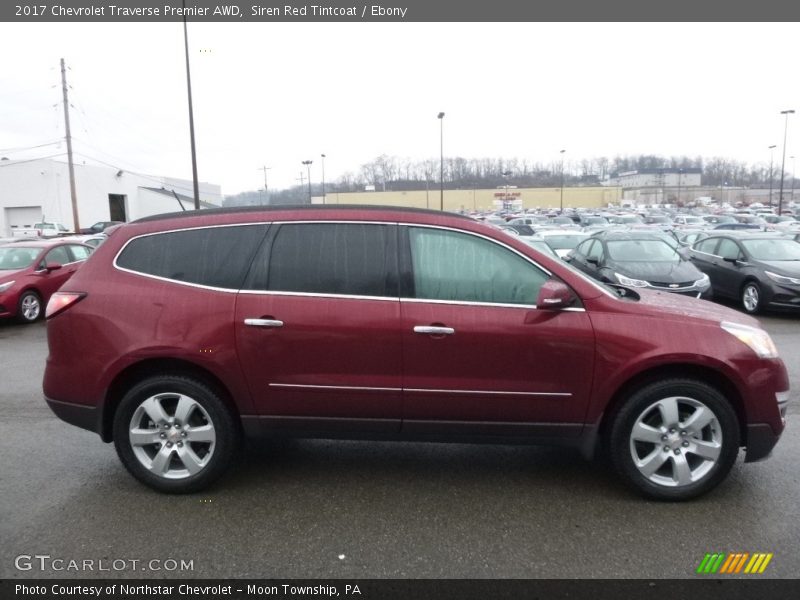 Siren Red Tintcoat / Ebony 2017 Chevrolet Traverse Premier AWD