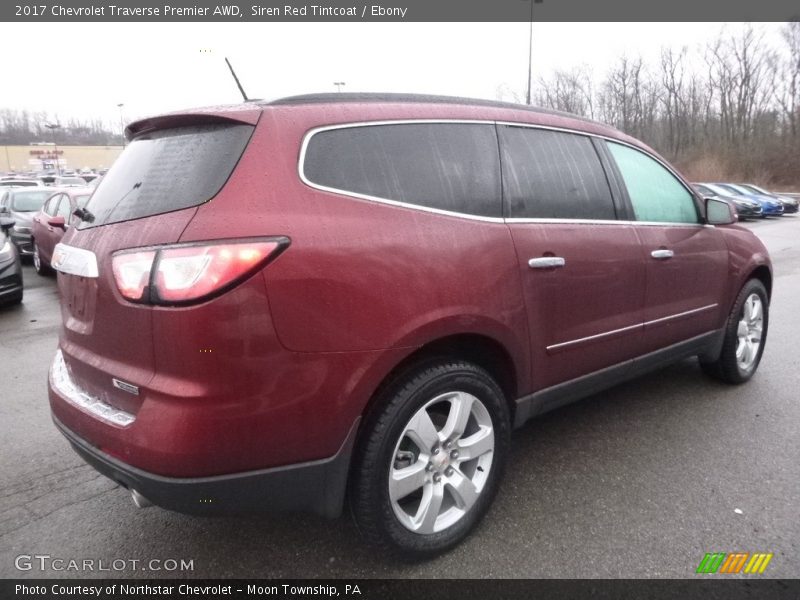 Siren Red Tintcoat / Ebony 2017 Chevrolet Traverse Premier AWD