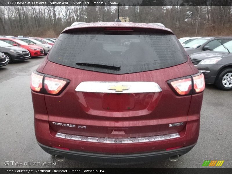 Siren Red Tintcoat / Ebony 2017 Chevrolet Traverse Premier AWD