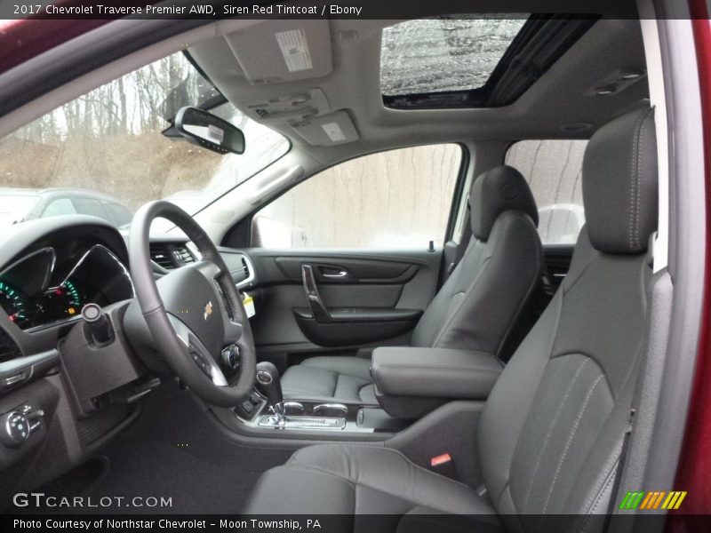Siren Red Tintcoat / Ebony 2017 Chevrolet Traverse Premier AWD