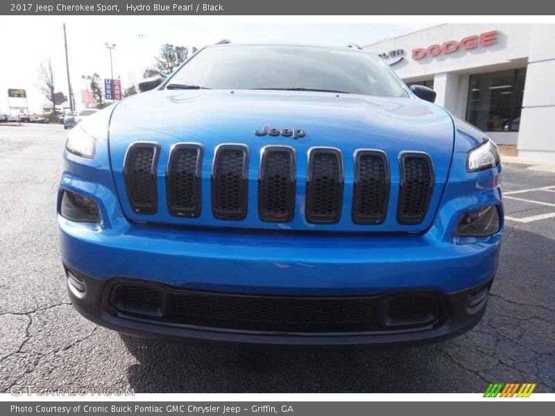 Hydro Blue Pearl / Black 2017 Jeep Cherokee Sport