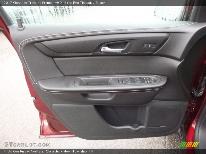 Siren Red Tintcoat / Ebony 2017 Chevrolet Traverse Premier AWD