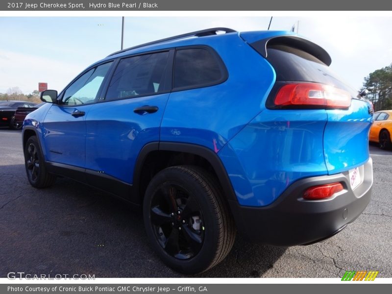 Hydro Blue Pearl / Black 2017 Jeep Cherokee Sport