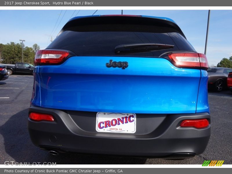 Hydro Blue Pearl / Black 2017 Jeep Cherokee Sport