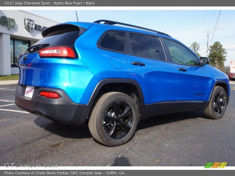 Hydro Blue Pearl / Black 2017 Jeep Cherokee Sport