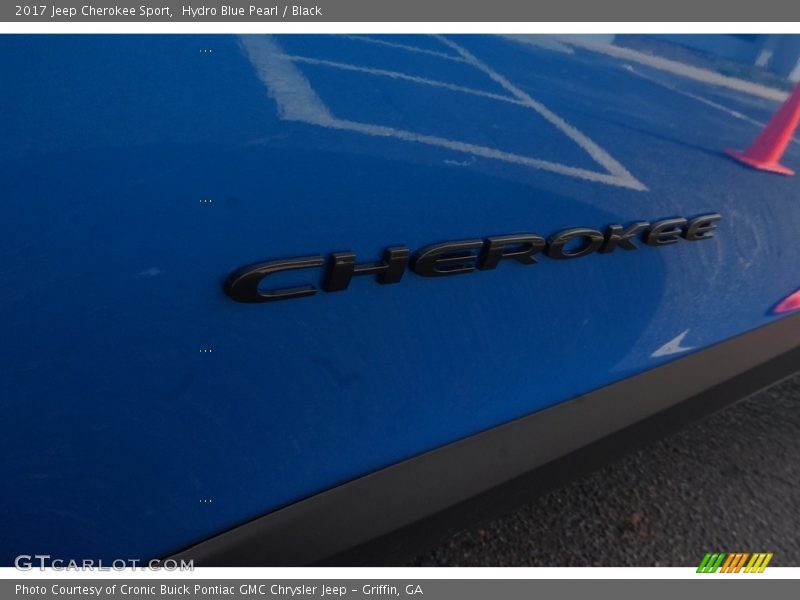 Hydro Blue Pearl / Black 2017 Jeep Cherokee Sport