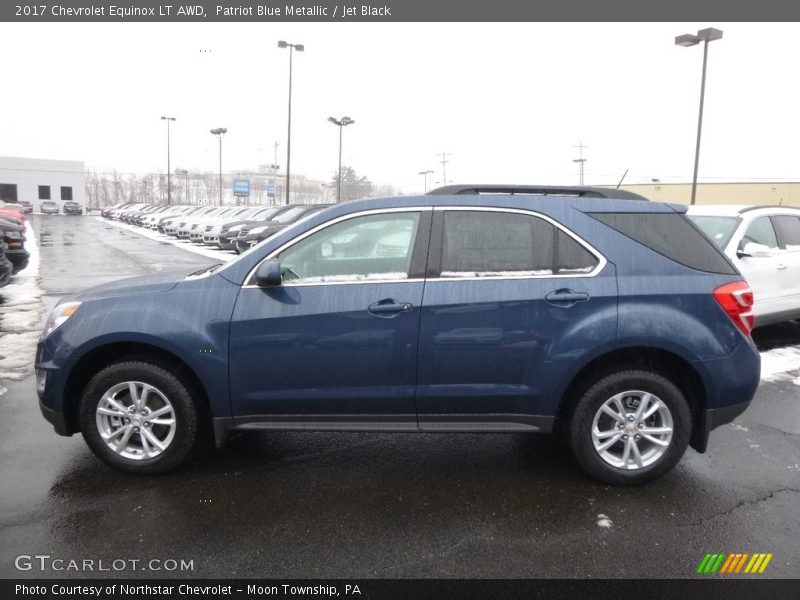 Patriot Blue Metallic / Jet Black 2017 Chevrolet Equinox LT AWD