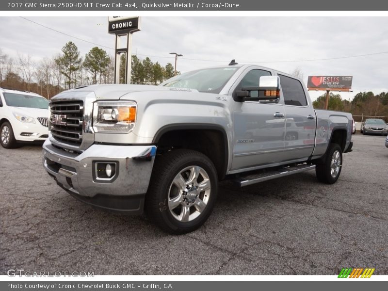 Quicksilver Metallic / Cocoa/­Dune 2017 GMC Sierra 2500HD SLT Crew Cab 4x4