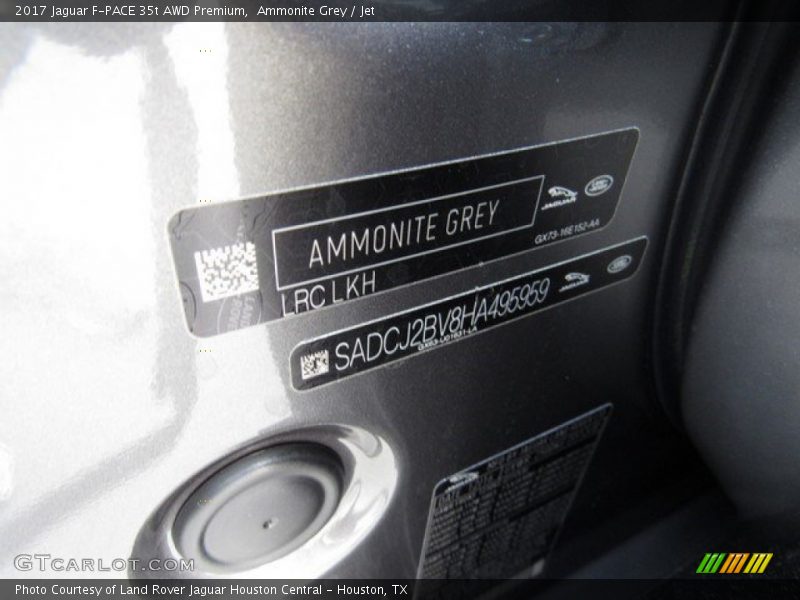 2017 F-PACE 35t AWD Premium Ammonite Grey Color Code LKH