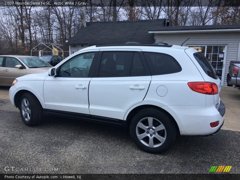 Arctic White / Gray 2007 Hyundai Santa Fe SE
