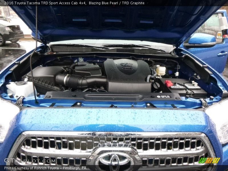 Blazing Blue Pearl / TRD Graphite 2016 Toyota Tacoma TRD Sport Access Cab 4x4