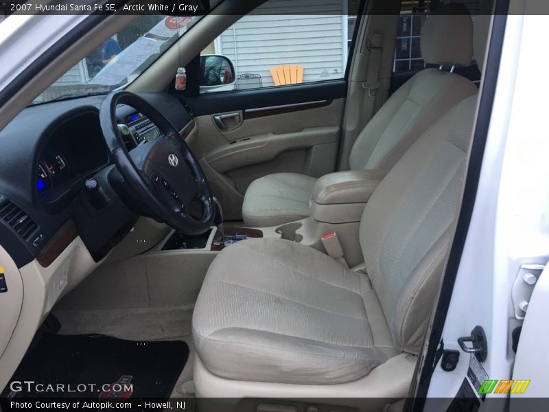Arctic White / Gray 2007 Hyundai Santa Fe SE