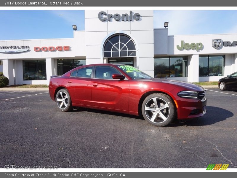Octane Red / Black 2017 Dodge Charger SE