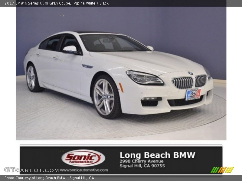 Alpine White / Black 2017 BMW 6 Series 650i Gran Coupe