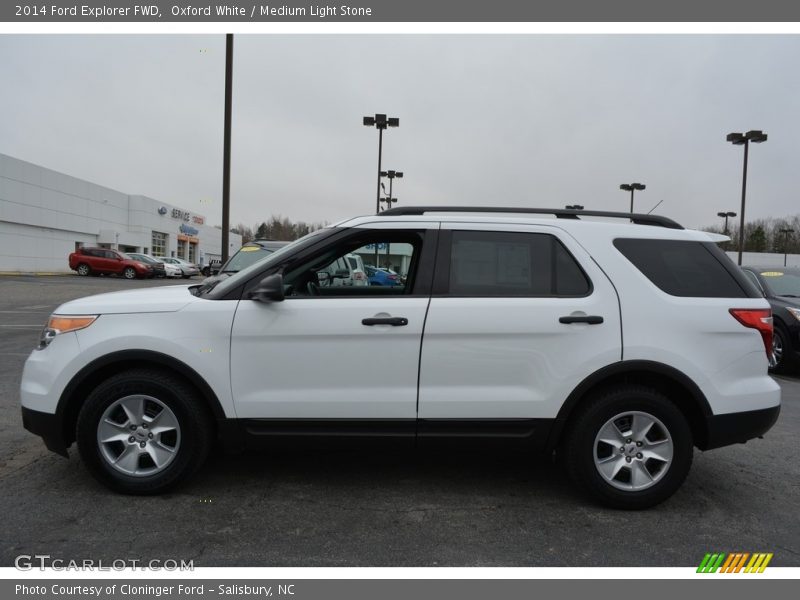 Oxford White / Medium Light Stone 2014 Ford Explorer FWD