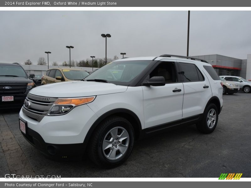 Oxford White / Medium Light Stone 2014 Ford Explorer FWD