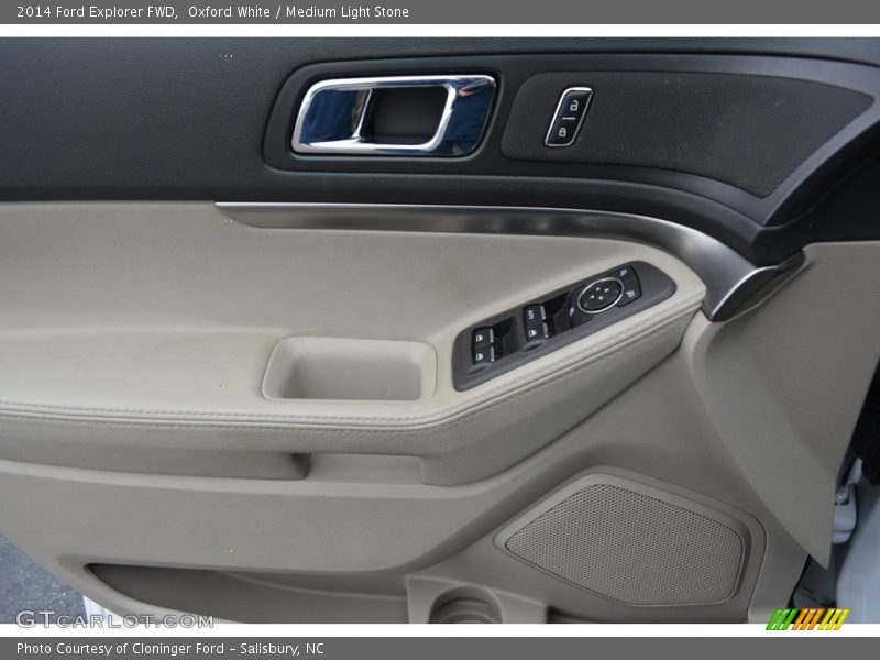 Oxford White / Medium Light Stone 2014 Ford Explorer FWD